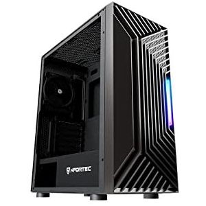 NFORTEC - Nervia ARGB - PC Behuizing - Zwart - Tempered Glass