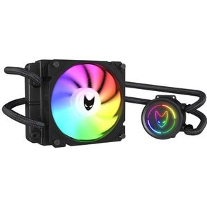 Oversteel - ZIRCON Vloeistofkoeling 120mm RGB, PWM ventilator 120mm RGB, TDP 170W, compatibel met Intel en AMD AM4, zwarte kleur