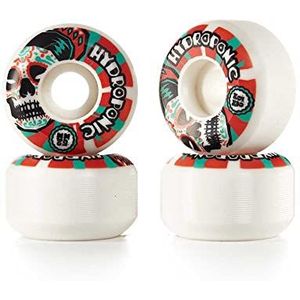 Centrano Unisex - Hydroponic skateboard wielen voor volwassenen, wit/rood, 52 mm