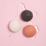 3INA - The Mini Konjacs - Badsponzen - Grijs - Wit - Roze - 3 Stuks