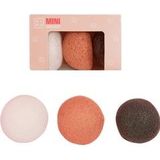 3INA - The Mini Konjacs - Badsponzen - Grijs - Wit - Roze - 3 Stuks