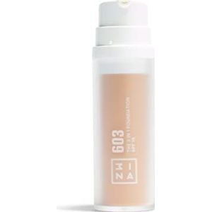 3Ina The 3 in 1 Foundation SPF 15 Vloeibare foundation, Nr. 603 - Ultra light neutral, 30 ml