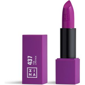 3INA MAKEUP – veganistisch – zonder dierenleed – lippenstift 437 – mat paars, romige textuur, ultra-gepigmenteerde kleur, magnetische behuizing, vanillegeur