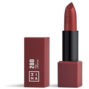 3INA MAKEUP – veganistisch – zonder dierenleed – lippenstift 280 – glanzende wijnkleur, romige textuur, ultra-gepigmenteerde kleur, magnetische behuizing, vanillegeur