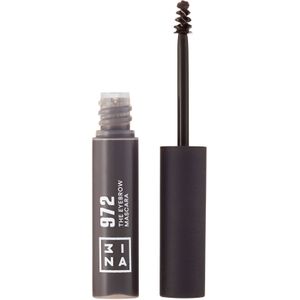 3INA MAKEUP - The Eyebrow Mascara 972 - Grijs - Fixed definieert het volume en controleert de wenkbrauwen - Gelformule - Dichte en meer geleverde wenkbrauwen - Multiplicatoreffect - Veganistisch -