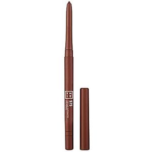3INA Make-up - Vegan - The 24h Automatic Eye Pencil 575 - Brown - automatische eyeliner, waterbestendig, intrekbare vulling, lange houdbaarheid, puntenslijper en geïntegreerde dunschiller - Cruelty Free