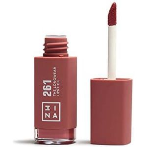 3INA - The Longwear Lipstick 261 - Donkere Nude - Lippenstift - 12 Uur Aanhoudend