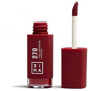 3INA The Longwear Lipstick Langaanhoudende Vloeibare Lippenschift Tint 270 - Rich wine red 6 ml