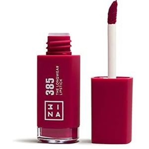 3INA - The Longwear Lipstick 385 - Bourgondië - Lippenstift - Veganistisch - Matte Vloeibare Lippenstift