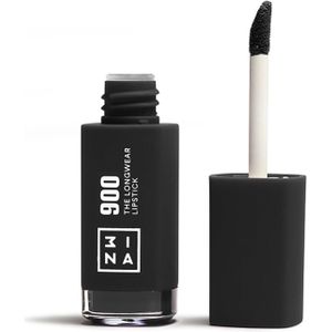 3INA MAKEUP - The Longwear Lipstick 900 - zwart - zwarte lippenstift met hyaluronzuur - matte vloeibare lippenstift - sterk gepigmenteerde matte lippenkleur - veganistisch - zonder dierenleed