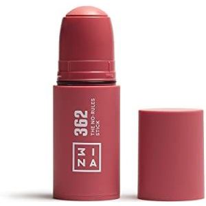 3INA MAKEUP - The No - Rules Stick 362 – roze – blush crème met hyaluronzuur – blush stick voor lippen en wangen – blush met natuurlijke en lichtgevende afwerking – veganistisch – zonder dierenleed