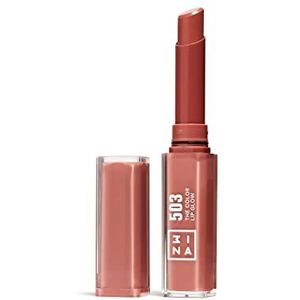 3INA MAKEUP - The Color Lip Glow 503 - Rose Nude - Roze Nude lippenstift met sheaboter voor het voeden van de lippen - Gepigmenteerde gekleurde lippenbalsem - Veganistisch - Cruelty Free