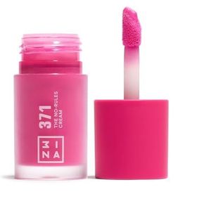 3ina MAKE-UP - The No-Rules Cream 371 - Hot Pink Liquid Blush Matte - Blush voor gevoelige ogen Lippen & wangen met zoete amandelolie - Cream Blush voor een natuurlijke afwerking - Veganistisch -
