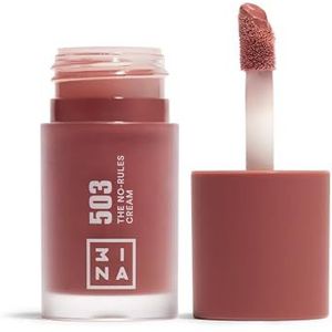 3ina MAKEUP - The No-Rules Cream 503 - Nude Pink Liquid Blush Matte - Blush voor gevoelige ogen, lippen en wangen met zoete amandelolie - Cream Blush voor een natuurlijke afwerking - Veganistisch -