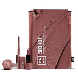 3INA MAKEUP - The 503 Kit - Nude Pink - Make-upset - The Lipstick 503 + The Automatic Lip Pencil 503 + The 24h Cream Eyeshadow 503 - Sterk gepigmenteerde matte formules - Veganistisch - Cruelty Free