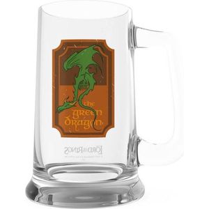 Kruik van glas uit de collectie The Green Dragon der Lord of the Rings