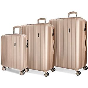 MOVOM Houten bagage, Champagne, 3 x koffer