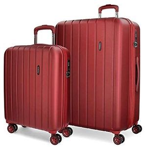 MOVOM Houten bagage, Rood, Set van 2 koffers