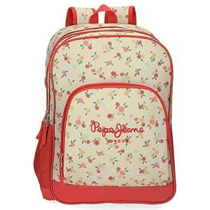 Pepe Jeans Joseline Rugzak met twee vakken, aanpasbaar aan trolley, meerkleurig, 32 x 45 x 15 cm, polyester, 21,6 l, meerkleurig (meerkleurig), 45 cm, schooltas, Veelkleurig, Schooltas