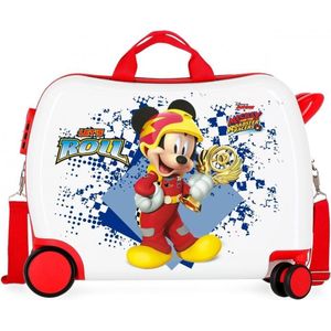 Disney Ride-on Koffer reiskoffertje Mickey Mouse 34 Liter Junior Wit