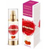 Attraction - feromonen massageolie verwarmend aardbei - 30ml