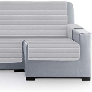 Eiffel Textile Bankhoes voor huisdieren, gewatteerd, polyester, lichtgrijs, chaise rechts 240