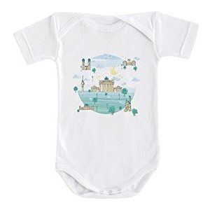 Eiffel baby Duitsland body korte mouwen 18 maanden blauw/groen