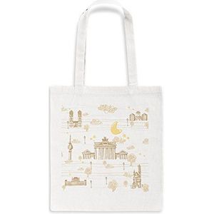 Eiffel baby Duitsland handtas, 38 x 42 cm, beige