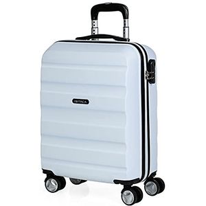 ITACA - Vliegtuigkoffer – handbagage – kleine harde koffer met 4 wielen – ultralichte koffer met cijferslot – robuuste handbagage T71650, wit, Wit, Cabinekoffer