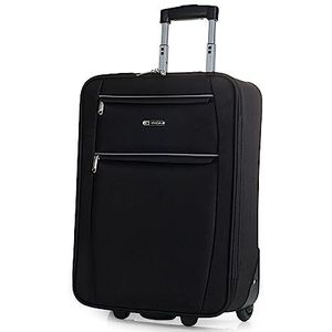 ITACA - Stijve Cabine Suitcase 20 Klein Reis Koffer met Wielen - EVA Hand Koffer 55x40x20 met Telescoopsteel - Lichtgewicht Cabin Max Hanbagage Luggage met TSA-cijferslot T71950, Zwart