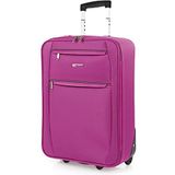 ITACA - Stijve Cabine Suitcase 20 Klein Reis Koffer met Wielen - EVA Hand Koffer 55x40x20 met Telescoopsteel - Lichtgewicht Cabin Max Hanbagage Luggage met TSA-cijferslot T71950, Fuchsia