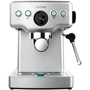 Cecotec Barista Power Espresso 20 Barista Grind & Latte Kaffeemaschine, 1350 W, 20 bar, konische Mühle, 2,6 l Wassertank, 100 g Kaffee und 500 ml Milch, Touchscreen, Selbstreinigung, personalisierbar