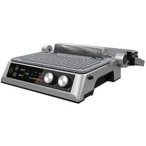 Cecotec Rockn'Grill Bistro elektrische barbecue met afneembare kookplaten, 2400 W, rookvrij en gezond koken, touch-bediening, platen met onafhankelijke temperatuur, temperatuursensor