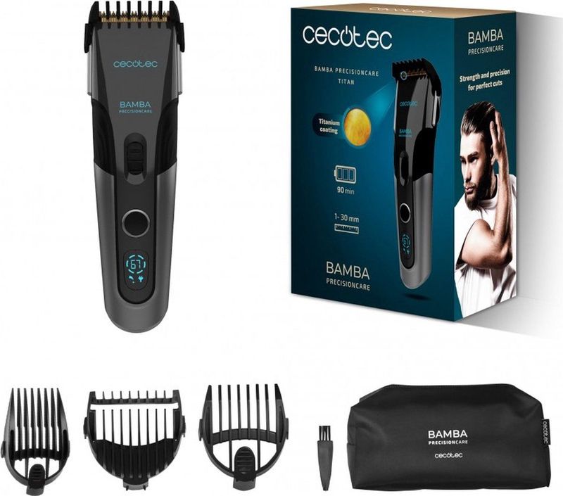 Cecotec - Bamba Precisioncare Titan - Haartrimmer - Roestvrijstaal - Lithium Accu