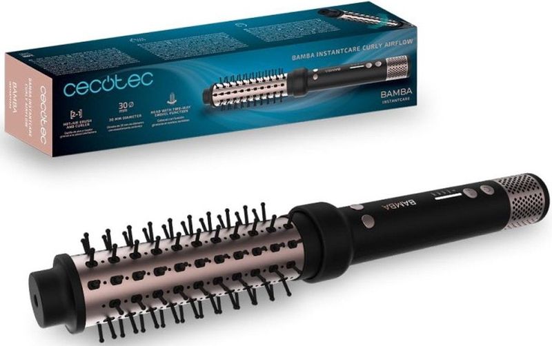 Cecotec - Bamba InstantCare Curly AirFlow - Haarstylers - Keramische Coating - Draaibare Kop