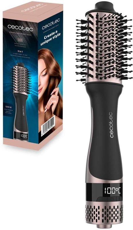 Cecotec Unique Touch - Föhnborstel - Ovaal - Digitaal Display - 1200 Watt