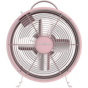 Cecotec - EnergySilence 400 RetroDesk Pink Tafelventilator - 25 W, diameter 63 cm, 4 bladen, 2 snelheden, zorgvuldig design, eenvoudige bediening