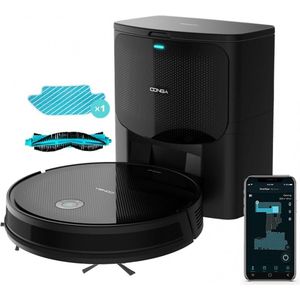 Cecotec Conga 2499 Ultra Home Advanced Robot met zelfledigingsbasis, gyroscoop-technologie, 2100 Pa, app, multifunctionele borst