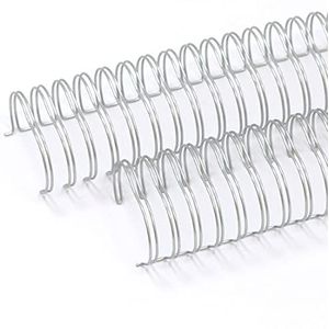 Craftelier - Set van 2 dubbele ringspiralen voor het binden van albums, notitieboeken, agenda's of kalenders | Ideaal voor scrapbooking en knutselprojecten | Ø 3,81 cm (1,5"") - Zilverkleurig