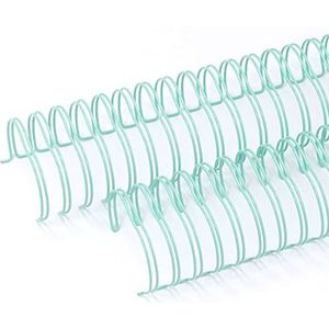 Craftelier - Set van 2 dubbele ringen voor het binden van albums, notitieboeken, afsprakenplanners of kalenders, ideaal voor scrapbooking- en knutselprojecten, Ø 3,81 cm, turquoise