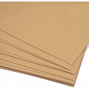 Craftelier Dubbelzijdig karton, 25 stuks, ideaal materiaal voor kaartprojecten, scrapbooking en knutselwerk, gewicht 250 g/m², A3-formaat (29,7 cm x 42 cm), bruin kraftpapier