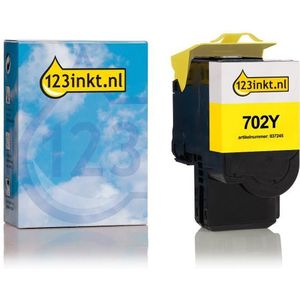 Lexmark 702Y (70C20Y0) toner geel (123inkt huismerk)