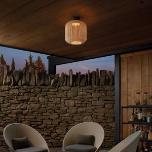 Bover Nans PF/31 LED buiten plafondlamp, bruin PF, dimbaar, bruin / roest, Roestvrij staal, Design, LED plafondlamp
