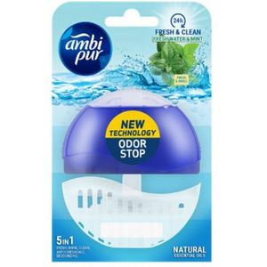 12x Ambi Pur Toiletblok Starterkit 5in1 Fresh Water & Mint