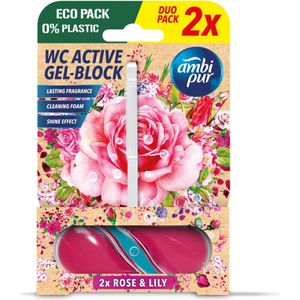 Ambi Pur Toiletblok Roos & Lelie 2 stuks