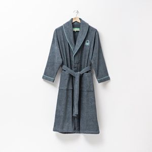 Benetton - Badjas - Donkergrijs - 360 gsm - 100% Katoen