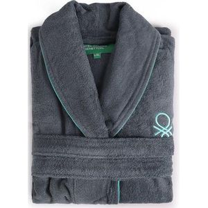 Benetton - Be052 - Badjas - Donkergrijs - 100% Katoen - 360 gsm