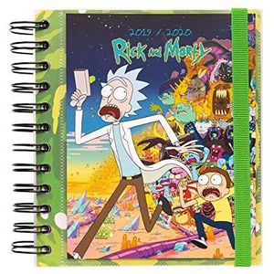 Erik® afsprakenplanner Giornaliero 2019/2020, 10 maanden, 14 x 16 cm - Rick & Morty