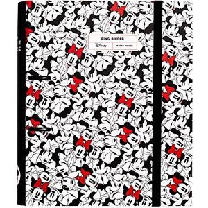 Grupo Erik - Ordner A4 met 2 ringen - Minnie Mouse, Disney | Harde map met 2 ringen, formaat 27 x 32 cm | Schoolbenodigdheden, organizer, kantoorbenodigdheden