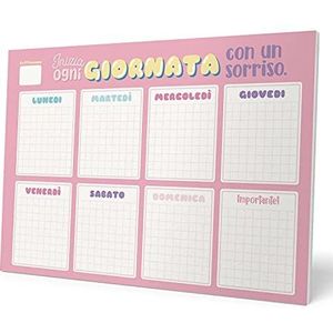 Grupo Erik A3 Weekplanner Carouge - Bureauplanner met 54 afscheurbare vellen - Italiaans